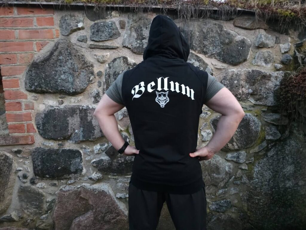 Ärmlös luvtröja (svart) från Bellum